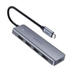 Ugreen CM219 HUB adapter Micro USB / 4x USB, szürke