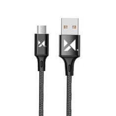 MG kábel USB / micro USB 2.4A 1m, fekete