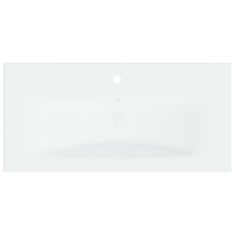 Greatstore fehér kerámia beépíthető mosdókagyló csapteleppel 81x39x18 cm