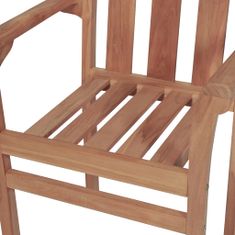 Greatstore 4 db rakásolható tömör tíkfa kerti szék párnákkal