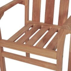shumee 2 db tömör tíkfa kerti szék bézs párnákkal
