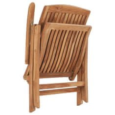 Greatstore 6 db dönthető tömör tíkfa kerti szék párnával