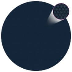 Greatstore fekete és kék napelemes lebegő PE medencefólia 210 cm