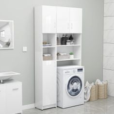 Greatstore magasfényű fehér forgácslap mosógépszekrény szett