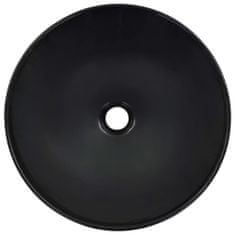 Greatstore fekete kerámia mosdókagyló 41 x 12,5 cm