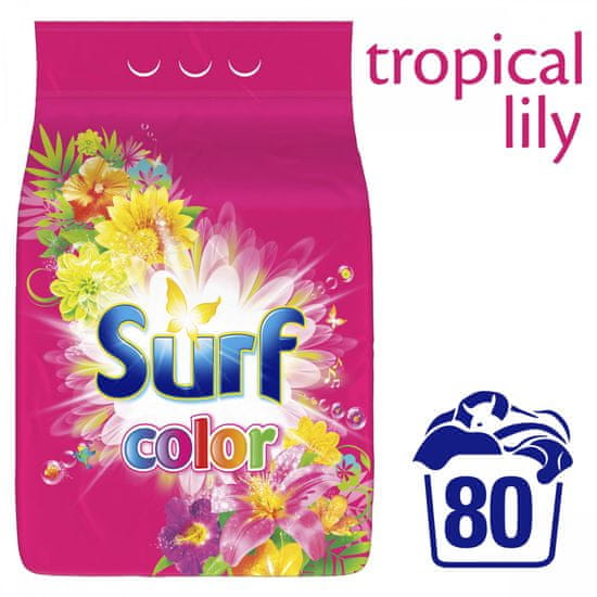 Surf Tropical color mosópor, 80 mosási adag