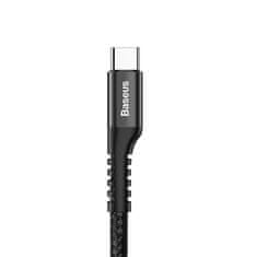 BASEUS Fish Eye Spring kábel USB / USB-C 2A 1m, fekete