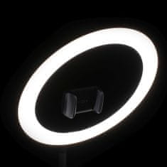 FIXED LEDRing Lite állvány kerek LED fénnyel és USB-kábeles vezérléssel, FIXLRL-BK, fekete