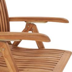 Greatstore 6 db dönthető tömör tíkfa kerti szék párnával