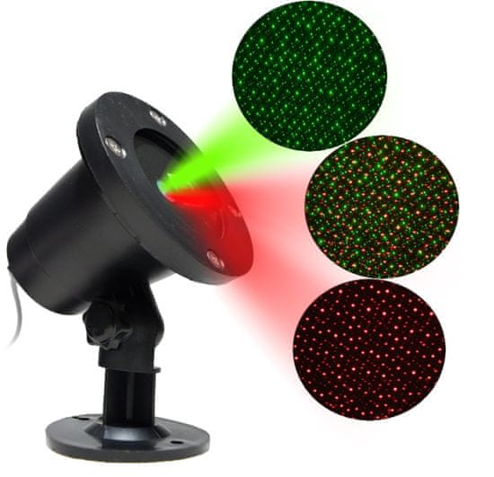 Aga Karácsonyi lézeres dekoratív projektor Zöld/piros MR9090
