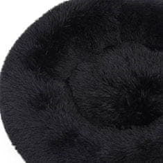 Greatstore fekete plüss mosható kutya- és macskapárna 70 x 70 x 15 cm