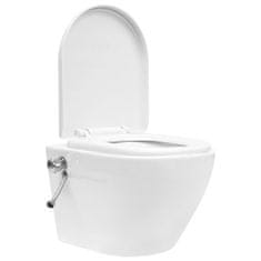 Vidaxl fehér kerámia falra szerelhető perem nélküli WC tartály 3055348