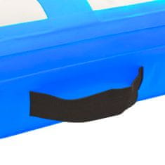 Greatstore kék PVC felfújható tornamatrac pumpával 400 x 100 x 15 cm