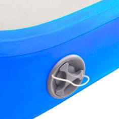shumee kék PVC felfújható tornamatrac pumpával 400 x 100 x 15 cm