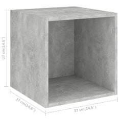 Greatstore betonszürke forgácslap faliszekrény 37 x 37 x 37 cm