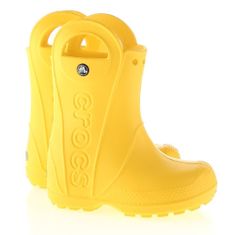 Crocs Gumicsizma vízcipő sárga 34 EU Handle Rain Boot Kids