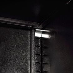 Vidaxl fekete és piros 2 ajtós acél szerszámos szekrény 90x40x180 cm 20158