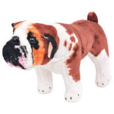 Greatstore fehér és barna álló bulldog kutya plüssjáték XXL
