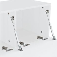 shumee 2 db fehér magasfényű furnér TV szekrény 120 x 40 x 34 cm