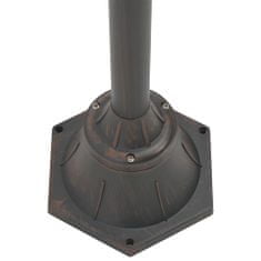 shumee bronzszínű 2-égős alumínium kerti állólámpa, E27, 220 cm