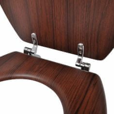 Greatstore egyszerű tervezésű barna MDF WC-ülőke