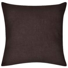 shumee 130914 4 Brown Cushion Covers Cotton 50 x 50 cm