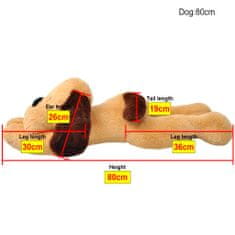 Greatstore ölelni való barna plüss kutya 80 cm