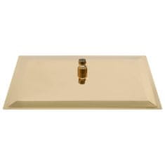 shumee aranyszínű négyszögletes rozsdamentes acél esőztető zuhanyfej 50x50 cm 