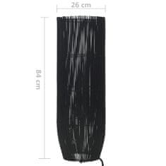 Greatstore fekete fűzfa padló állólámpa 84 cm E27