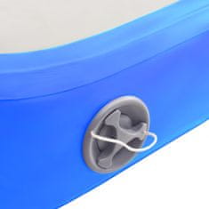 shumee kék PVC felfújható tornamatrac pumpával 800 x 100 x 20 cm