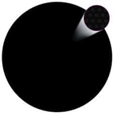 Greatstore fekete és kék napelemes lebegő PE medencefólia 356 cm