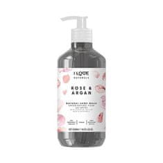 I Love Cosmetics Hidratáló folyékony kézszappan Naturals Rose & Argan (Hand Wash) 500 ml