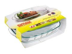 Simax SIMAX szögletes üveg sütőtál fedővel, 8 l (3,20 / 2,20)