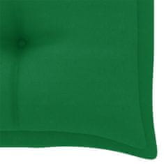 Greatstore zöld szövet kertipad-párna 110 x 50 x 7 cm