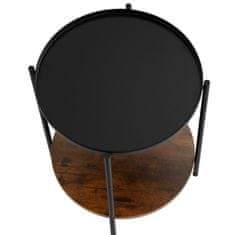 tectake Sunderland kisasztal 45,5x54,5cm - Ipari sötét fa