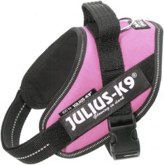 Julius K9 Mini kutya előke, 49-67 cm, rózsaszín / fekete