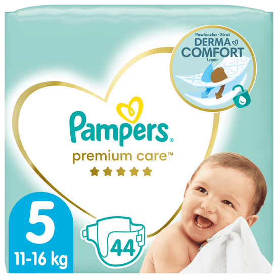 Pampers Premium Care 5 Junior Pelenka (11-16 kg) 44 db