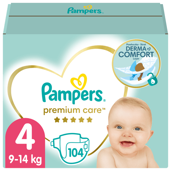 Pampers Premium Care, 4-es méret, 104 db, 9kg-14kg
