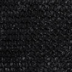 Greatstore fekete HDPE napvitorla 160 g/m² 3/4 x 2