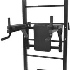 Greatstore fekete, falra szerelhető, többfunkciós edzőtorony