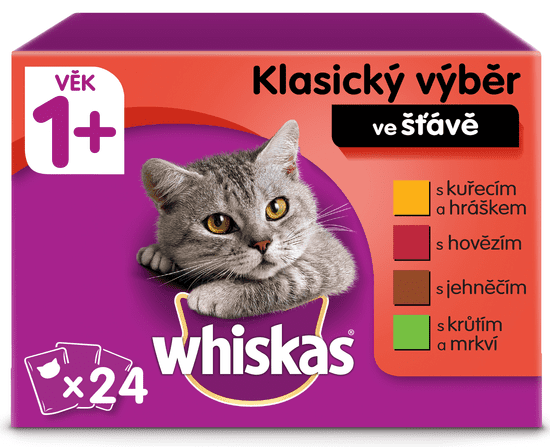 Whiskas Klasszikus tasak válogatás zöldségekkel lében felnőtt macskáknak 24 x 100g