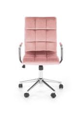 Halmar Irodai szék Gonzo 4 - rózsaszín (bársony) / króm