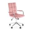 Irodai szék Gonzo 4 - rózsaszín (bársony) / króm