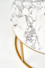 Halmar Kerek tárgyalóasztal (2 db) Paola - fehér márvány / aranysárga