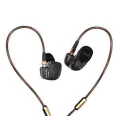 KZ ATE Hybrid Hi-Fi fülhallgató Headset, fekete
