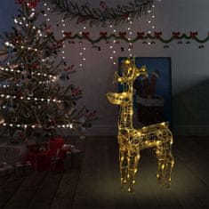 shumee akril rénszarvas karácsonyi dekoráció 90 LED-del 60x16x100 cm