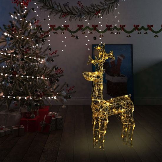 shumee akril rénszarvas karácsonyi dekoráció 90 LED-del 60x16x100 cm