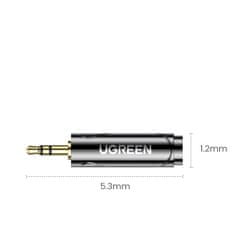 Ugreen AV168 adapter 3.5mm - 6.35mm / 6.5mm, fekete