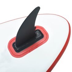 shumee piros és fehér felfújható SUP-deszka vitorlaszettel