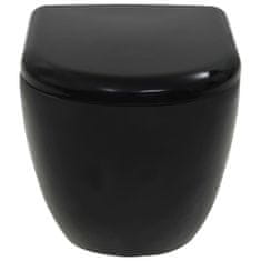 Vidaxl fekete kerámia fali WC csésze 143023